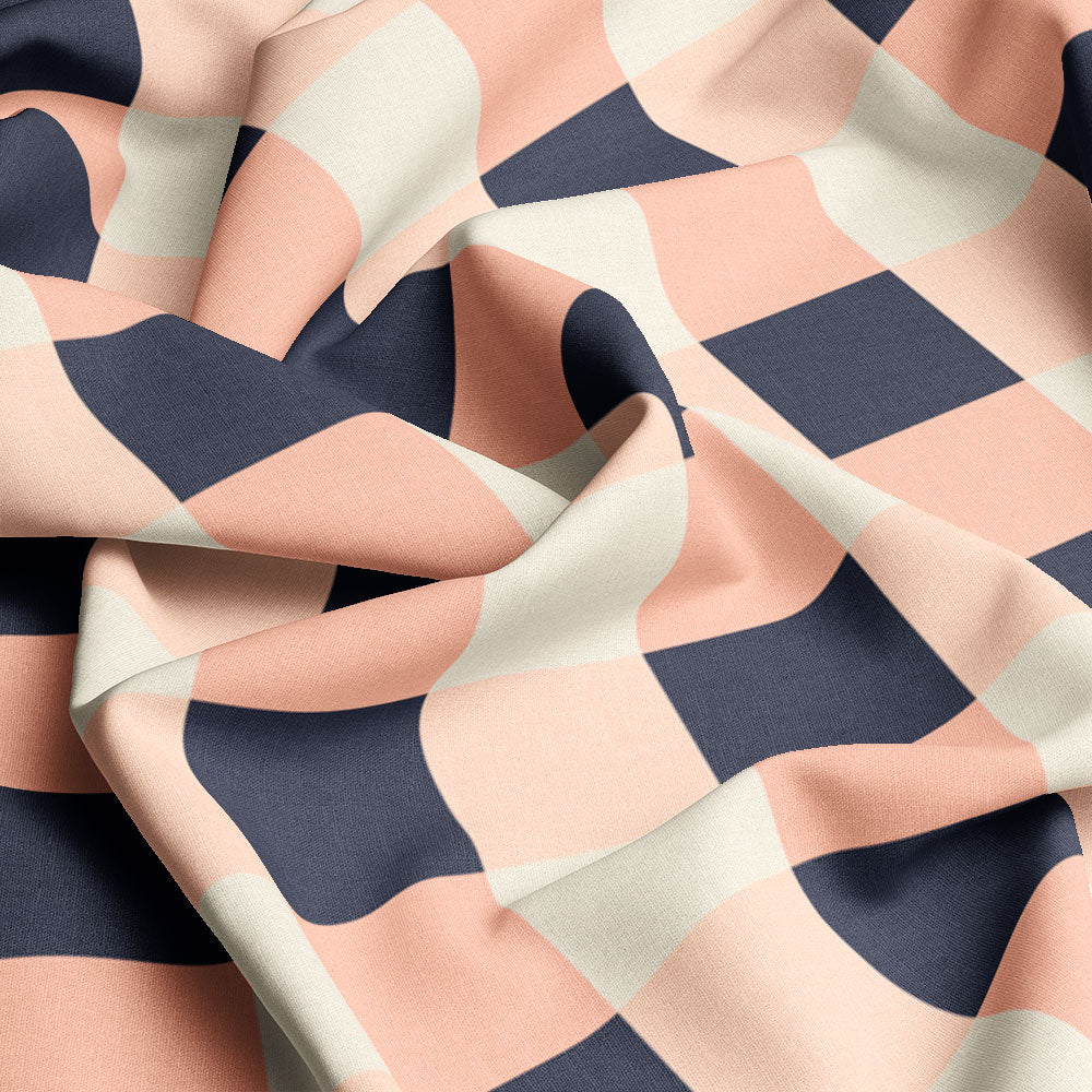 Simple Gingham Ink Pink