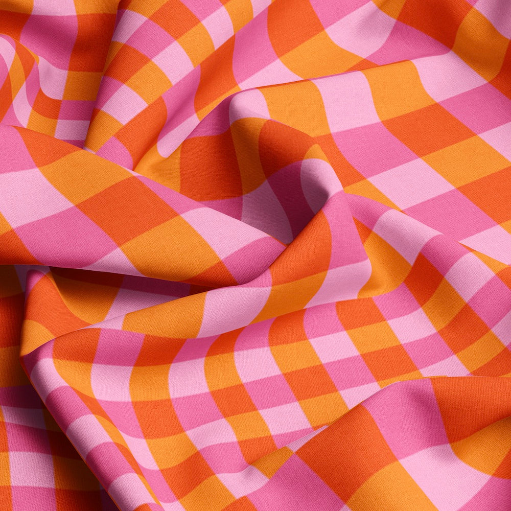 Twin Gingham Orange Blush