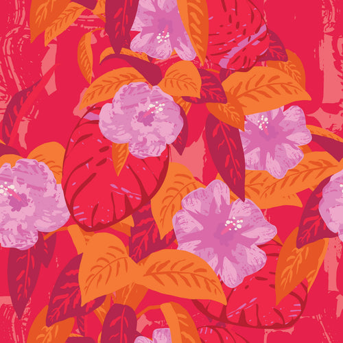 Abstract Hibiscus Dopamine Drift Multi Pinks EXCLUSIVE