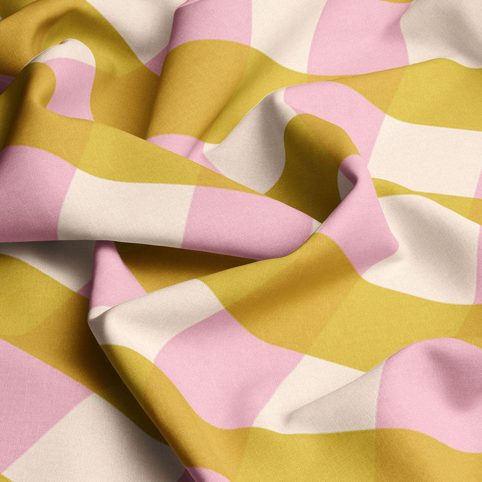 Bias Gingham Banana Cream