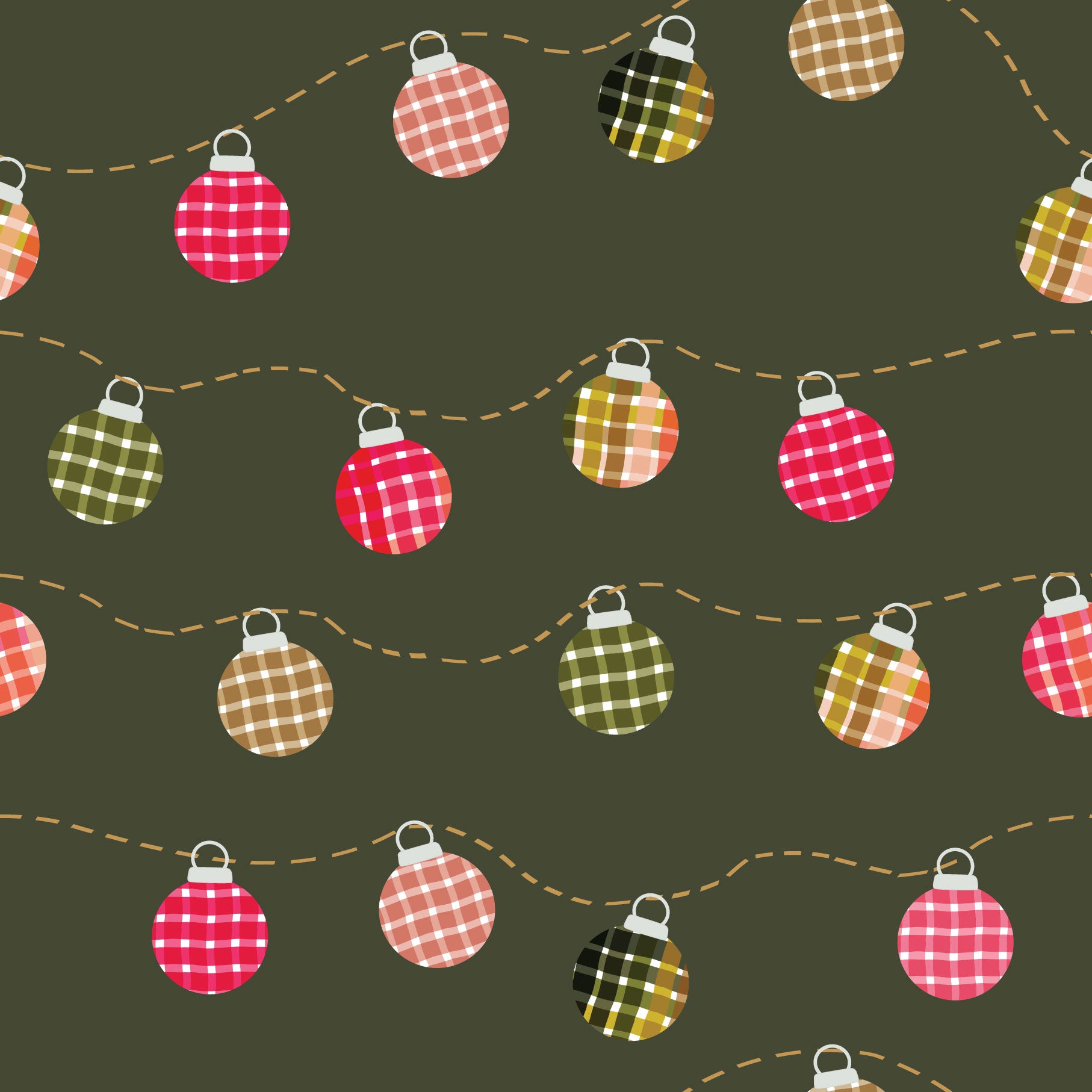 Festoon Rifle Green Drape Print-On-Demand Fabric