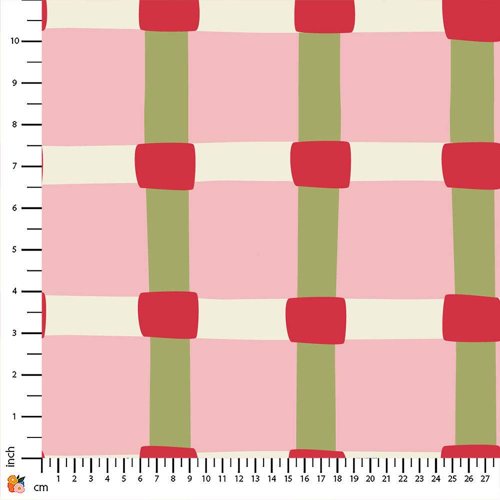 Open Weave Rosy Touch Print-On-Demand Fabric