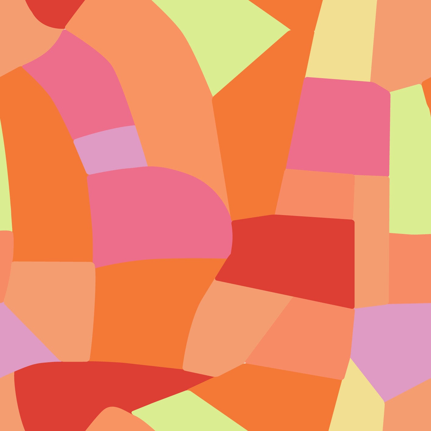 Organic Blocks Fiestas Solar Orange Print On-Demand Fabric