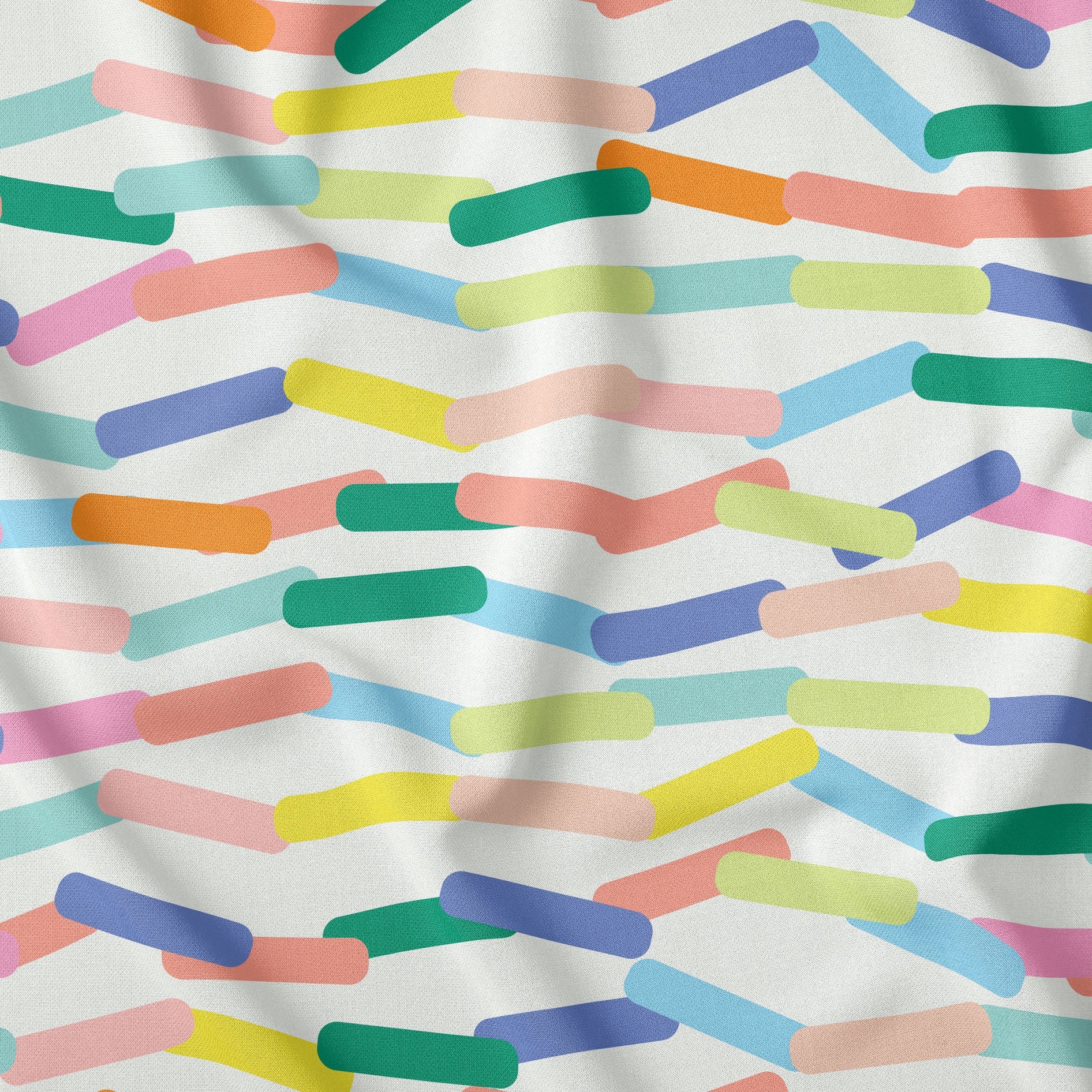Pick Up Sticks Summer Bliss White Print-On-Demand Fabric