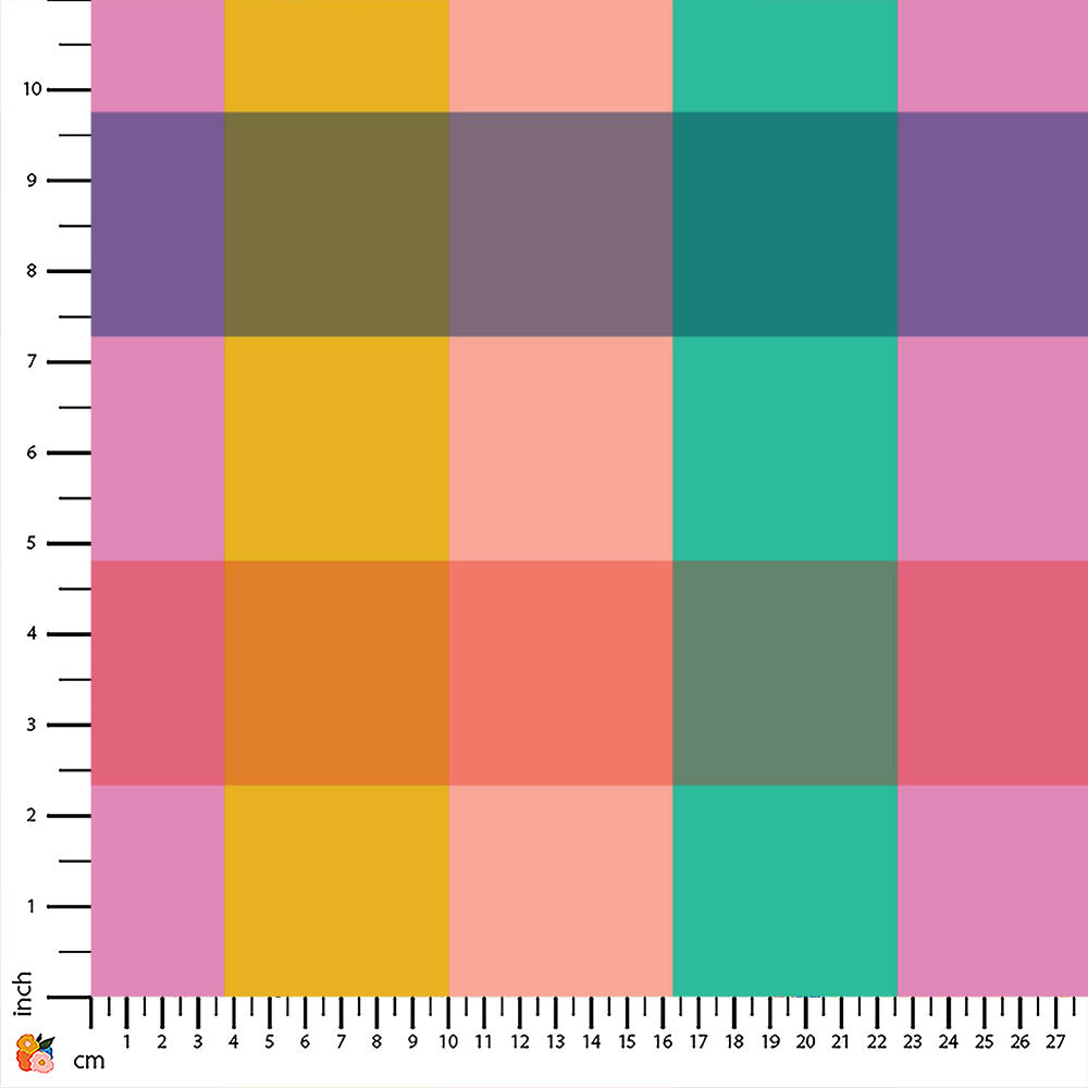 Picnic Check Summer Bliss Bright Print on Demand Fabric