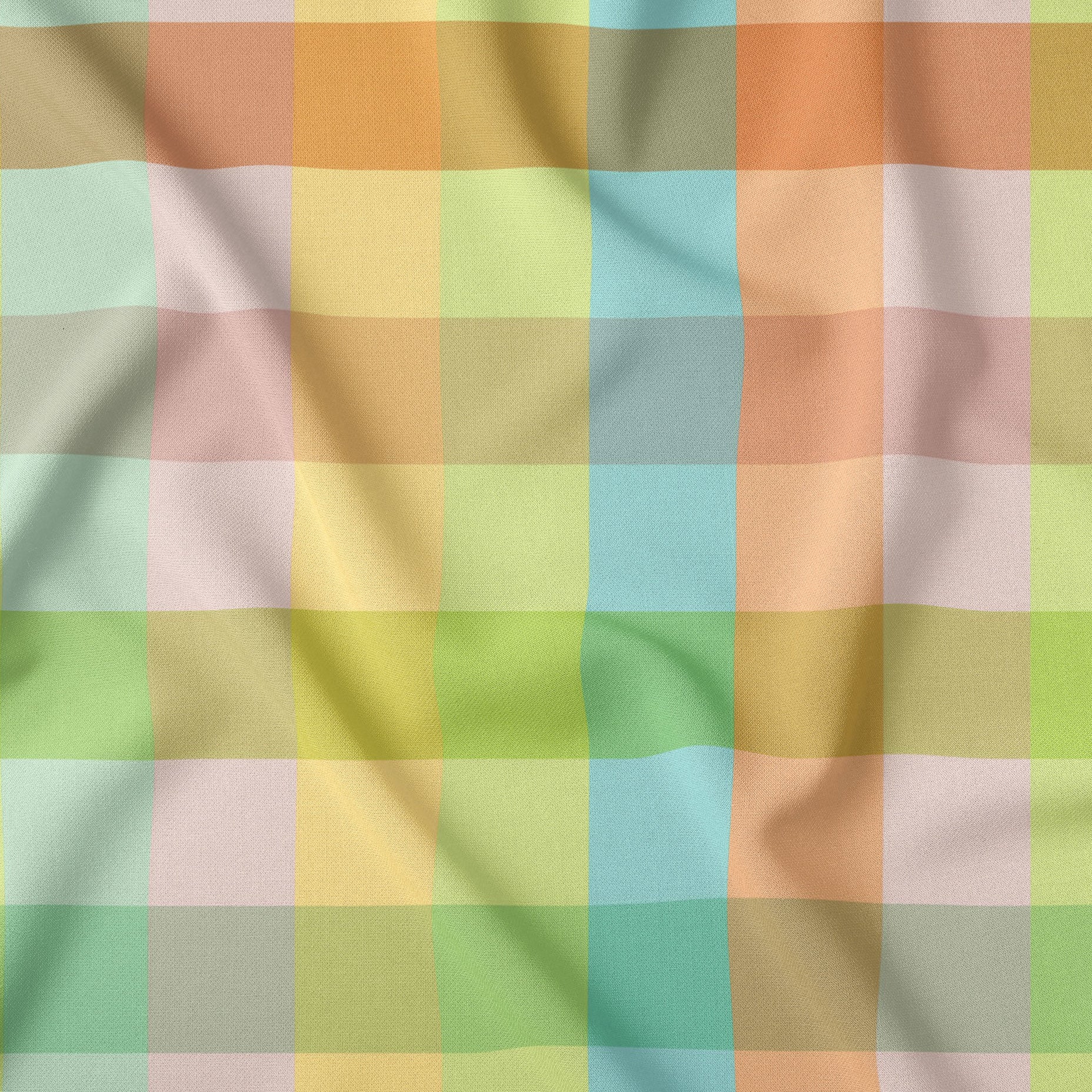 Picnic Check Summer Bliss Light Print On Demand Fabric