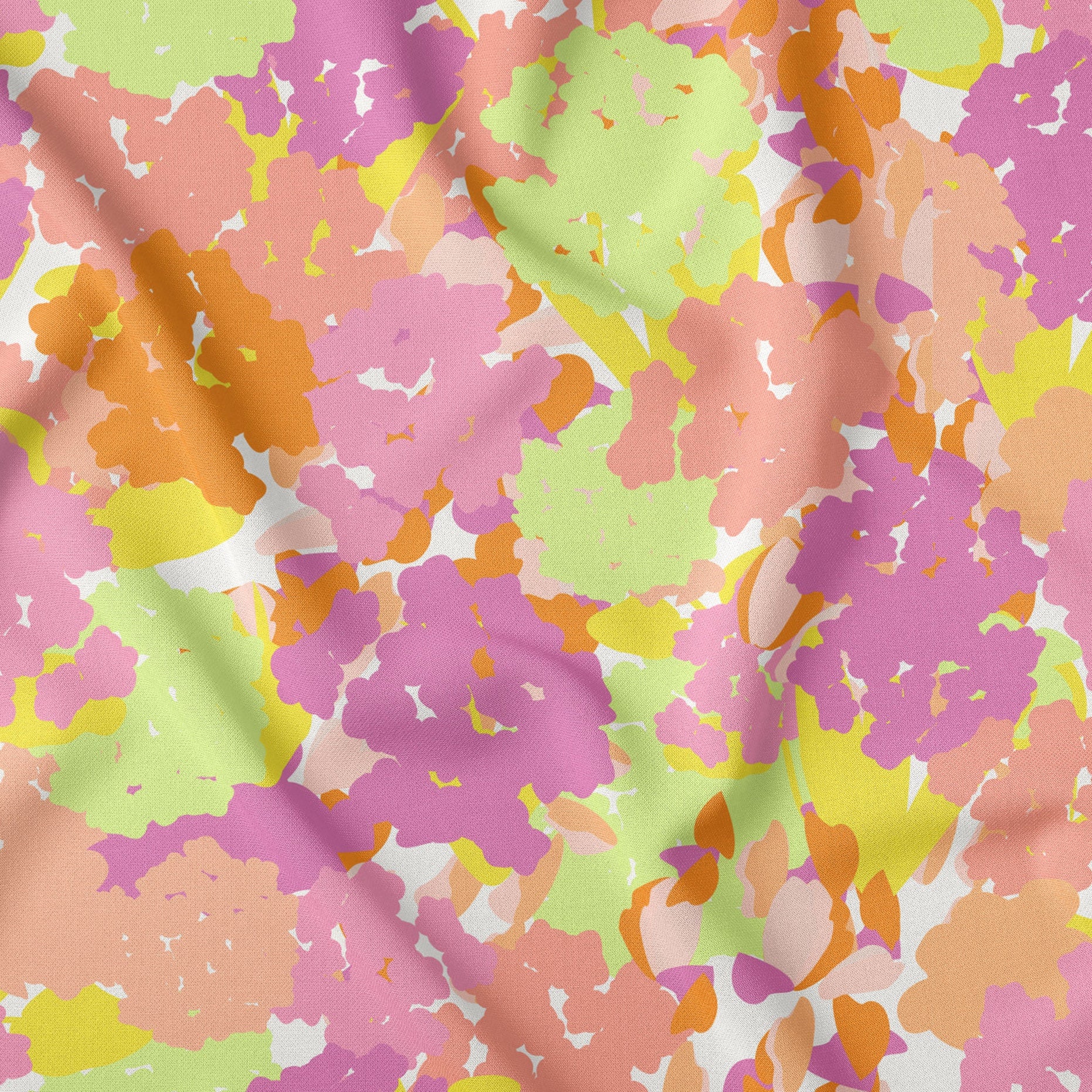 Soft Hydrangea Summer Bliss Asian Pear Print On Demand Fabric