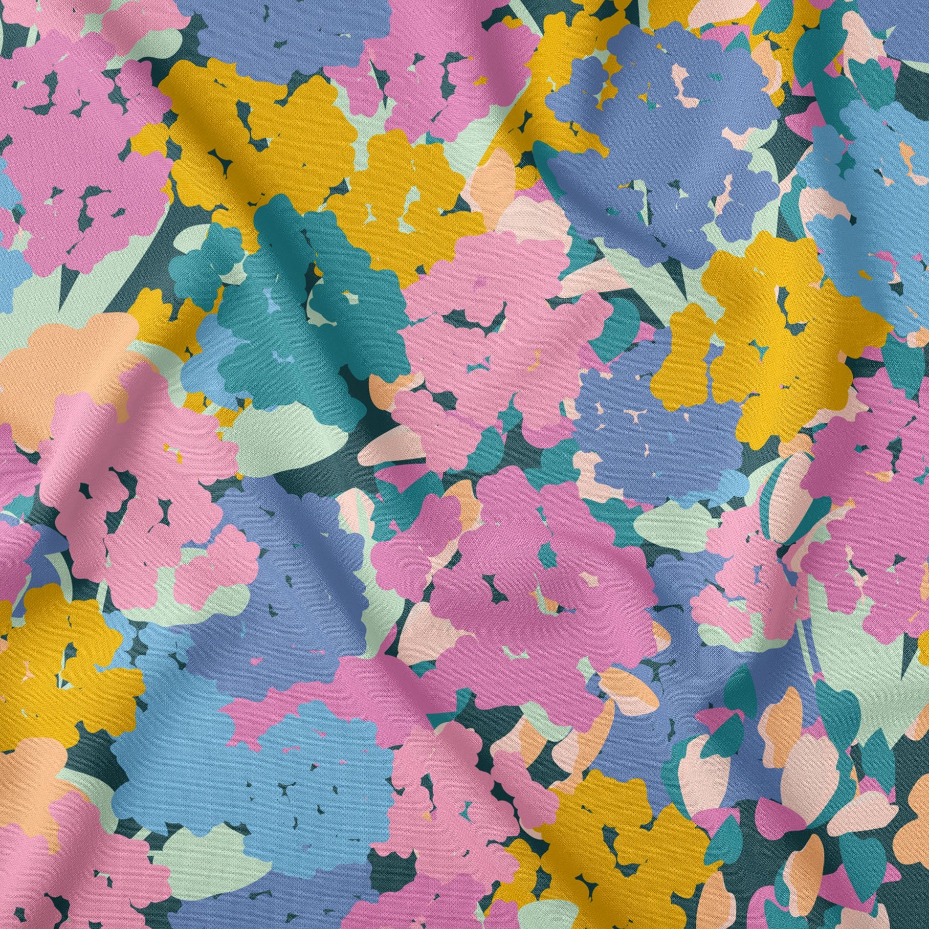 Soft Hydrangea Summer Bliss Mediterranea Print On Demand Fabric