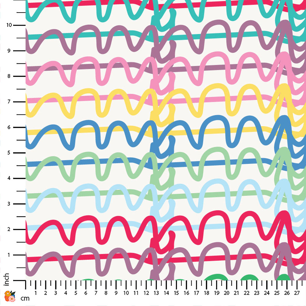 Wire Bind Fiestas White Print On-Demand Fabric